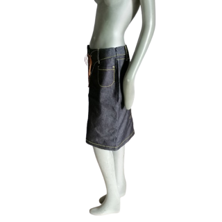 Saia jeans assimétrica lacing - Marina Rinaldi Voyage (amostra)