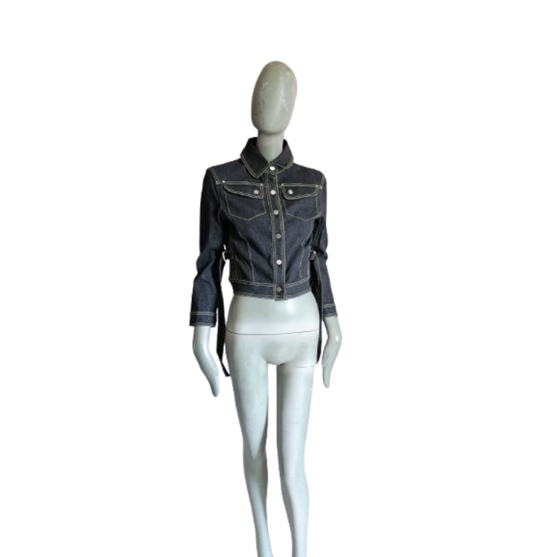 Veste jean 2die4 by Antonio Berardi cintrée denim brut Y2K