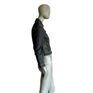 Jacke Jean 2Die4 von Antonio Berardi Cintered Denim Brutto Y2k