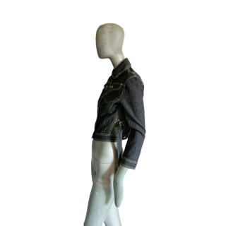 Jacke Jean 2Die4 von Antonio Berardi Cintered Denim Brutto Y2k