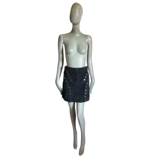 Vintage nouvered mini saia de veludo Gaetano Navarra Y2k