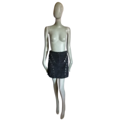 Vintage nouvered mini fluwelen rok Gaetano Navarra Y2k