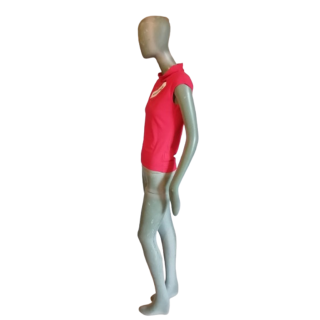 Top Vintage Y2K Carella Deadstock rojo hecho en Italia