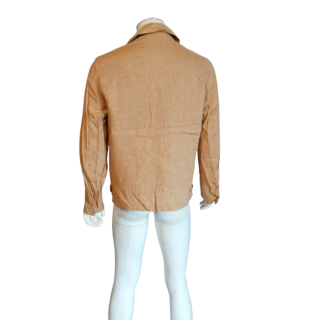 Chaqueta de hombre de lino vintage hecha en Italia Beige - 90s Estilo minimalista