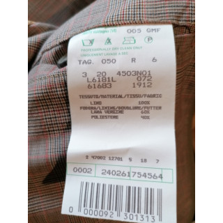 Veste homme vintage en lin Made in Italy beige – style minimaliste 90s