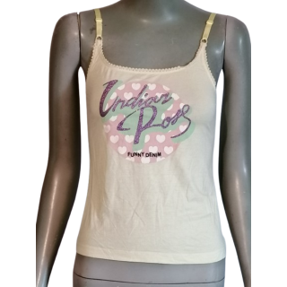 Top Y2K Indian Rose Ingrid – débardeur pastel coquette neuf S