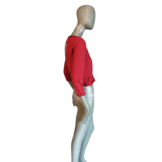 Top Red Stretch Henry Cotton's New T42 - 3/4 Smocked Hülsen