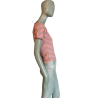 Y2K T-shirt Cerruti Jeans Roze gestreepte - Deadstock met labels