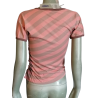 Y2k T-Shirt Cerruti Jeans Rosa gestreift - Deadstock mit Etiketten