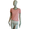 Y2k T-Shirt Cerruti Jeans Rosa gestreift - Deadstock mit Etiketten