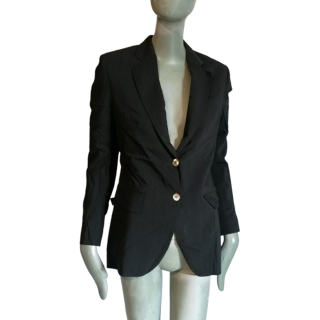 Blazer Ter et Bantine noir laine & soie – Made in Italy minimaliste