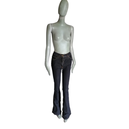 Jean Bootcut Y2K Oppio Black Stretch Made in Italy Vintage New