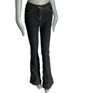 Jean Bootcut Y2K Oppio Estiramiento negro hecho en Italia Vintage Nuevo