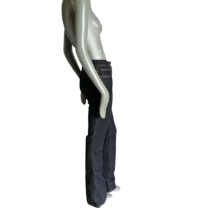 Jean Bootcut y2k Oppio Schwarzer Stretch hergestellt in Italien Vintage Neue