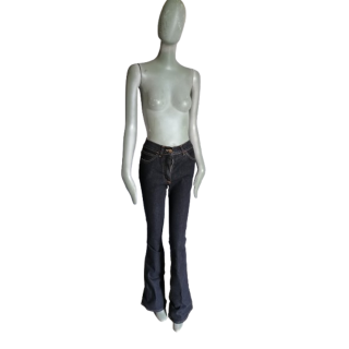 Jean bootcut Y2K Oppio noir stretch Made in Italy vintage neuf
