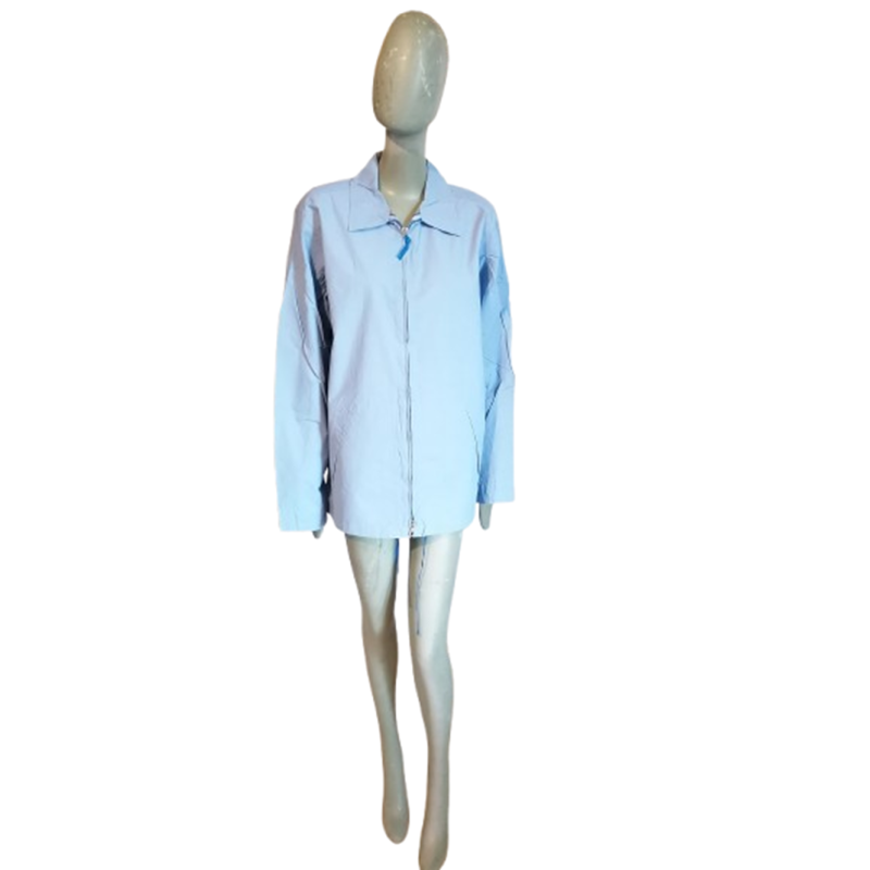Coupe-vent Cerruti Jeans bleu ciel zippé vintage année 90s