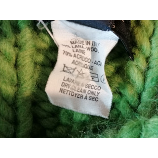 Top headband Trussardi Jeans malla verde con flecos