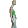 Top headband Trussardi Jeans malla verde con flecos
