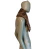 Vintage rabbit fur scarf - shaded brown tones, 90s