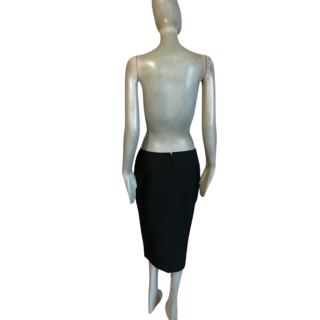 Vintage Black Minimalist Vintage Pencil Skirt - Black - Ter et Bantine