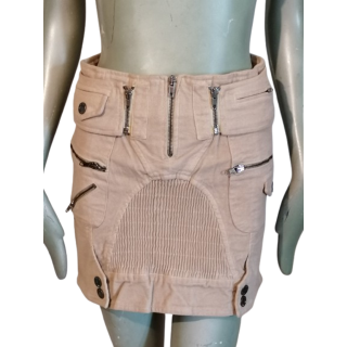Mini jupe Gaetano Navarra Y2K beige jamais portée (deadstock)