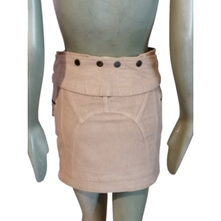 Minifalda Gaetano Navarra Y2k beige nunca alcance (peso muerto)