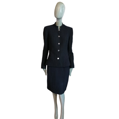 Vintage Alfaiate Anna Kaszer Paris Preto Textured Chic