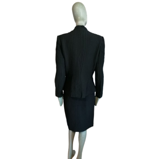 Vintage kleermaker Anna Kaszer Paris Black Textured Chic