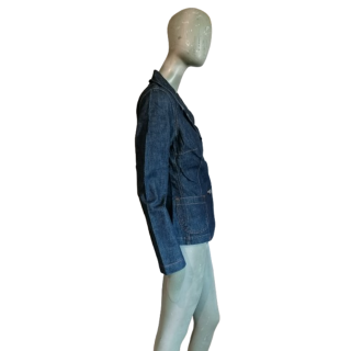 Blazer Denim Cunrated 90s Oppio Made in Italy Fatto A Mano