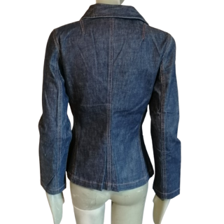 Blazer Denim Cunrated 90s Oppio Made in Italy Fatto A Mano