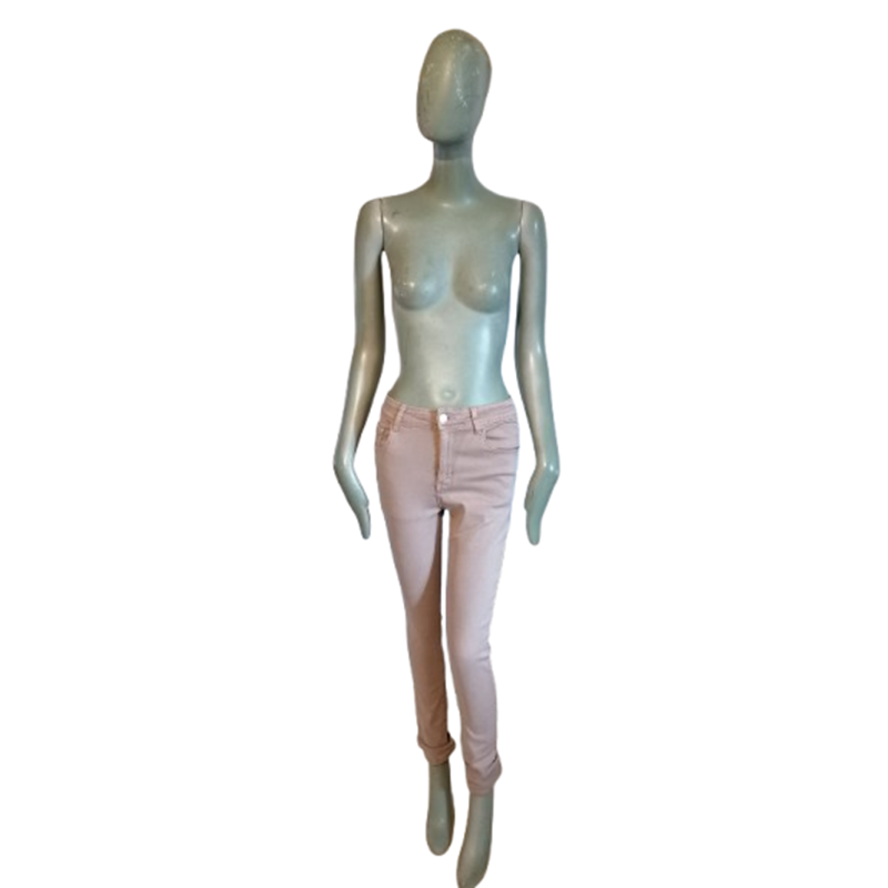 Pantalon slim moulant stretch rose T38 – peu porté