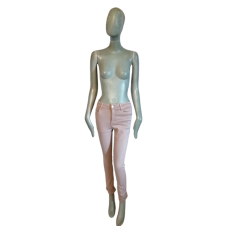Pantalon slim moulant stretch rose T38 – peu porté