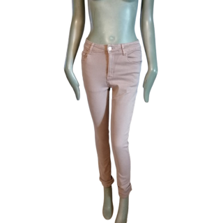 Pantalon slim moulant stretch rose T38 – peu porté
