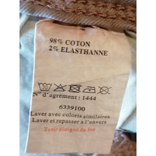 Pantalon slim moulant stretch rose T38 – peu porté