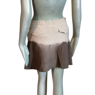 Falda Hache Lana de lana beige marrón