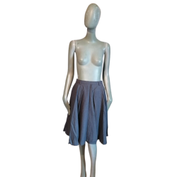 Gonna pieghettata lana grigia David Vincent Camuglio Vintage 2000s