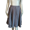 Falda plisada de lana gris David Vincent Camuglio Vintage 2000S