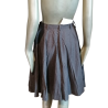 Geplooide rok grijze wol David Vincent Camuglio Vintage 2000s