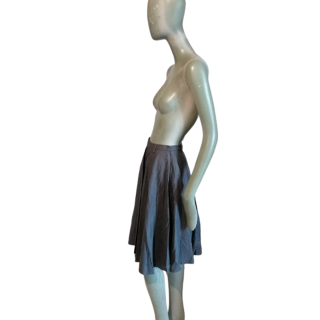 Jupe plissée laine gris David Vincent Camuglio vintage 2000s