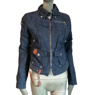 Chaqueta Gaetano Navarra Denim de la utilidad Y2K como nuevo, nunca usado
