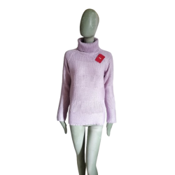 Lilac Y2K New Collar Image Sweater With Label - Size L
