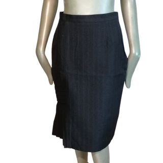 Jupe vintage Venera Arapu noire plissée asymétrique – comme neuve étiquetée