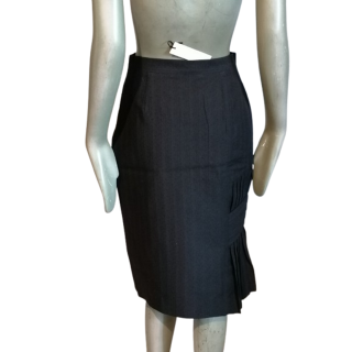 Jupe vintage Venera Arapu noire plissée asymétrique – comme neuve étiquetée