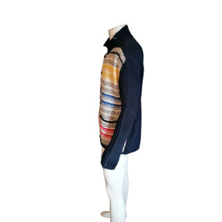 Mehrfarbige Vintage Cardigan-Männer / Unisex - Retro-Stil