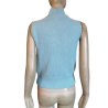 Suéter sin mangas Angora Blue Wool Y2K COLLET T42