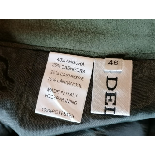 Saia lápis Delba Kashmir Angora Kaki T46 feita na Itália