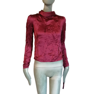 Blusa vintage Nicoletta Ruggiero Cetim vermelho y2k 38
