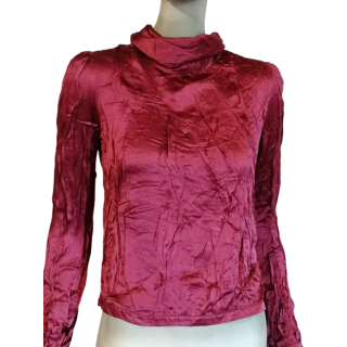Blusa vintage Nicoletta Ruggiero Cetim vermelho y2k 38