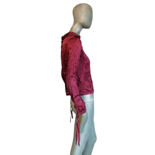 Camicetta vintage Nicoletta Ruggiero Red Satin Y2K 38
