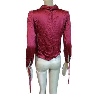 Blusa vintage Nicoletta Ruggiero Cetim vermelho y2k 38